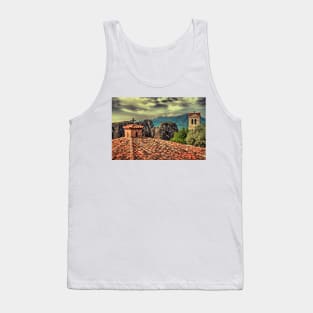 Greece. Meteora. The roofs of The Holy Monastery of Varlaam. Tank Top